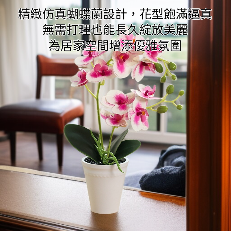 蝴蝶蘭盆景仿真花