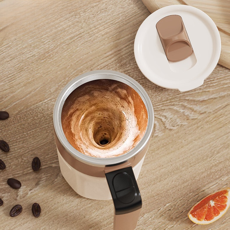 Digital Display Magnetic Self-Stirring Coffee Mug, 316 Stainless Steel, Portable Design