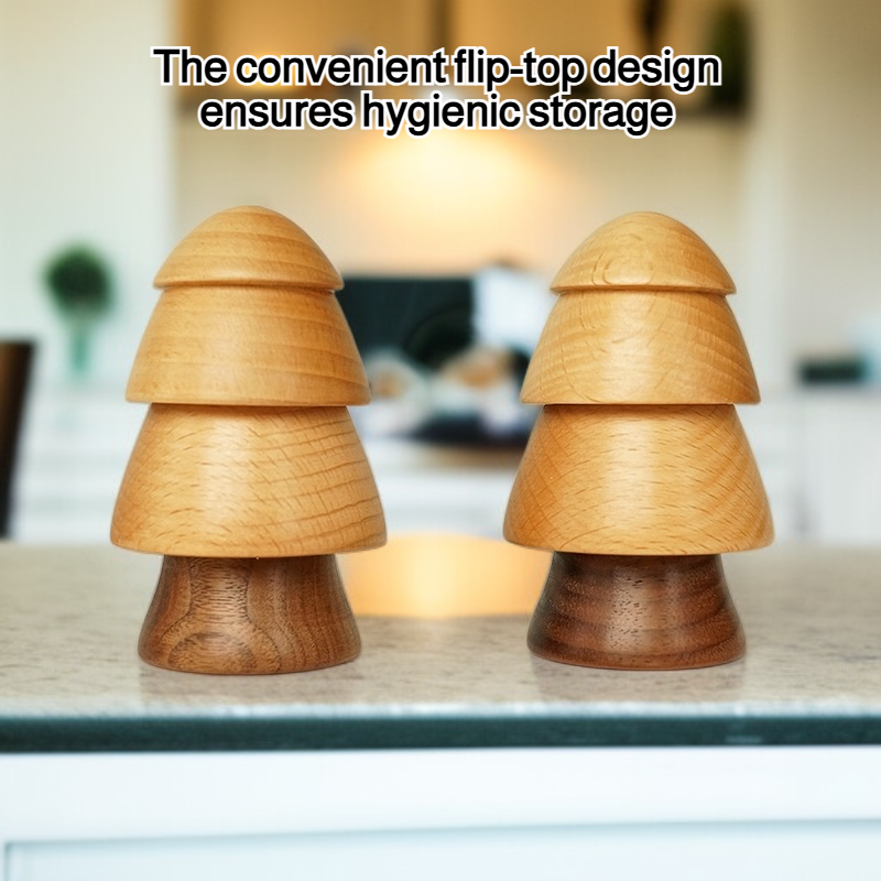 Wooden Household Toothpick Jar