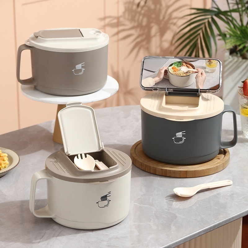 Wielofunkcyjny lunchbox z dwuwarstwową powłoką zapobiegającą poparzeniom