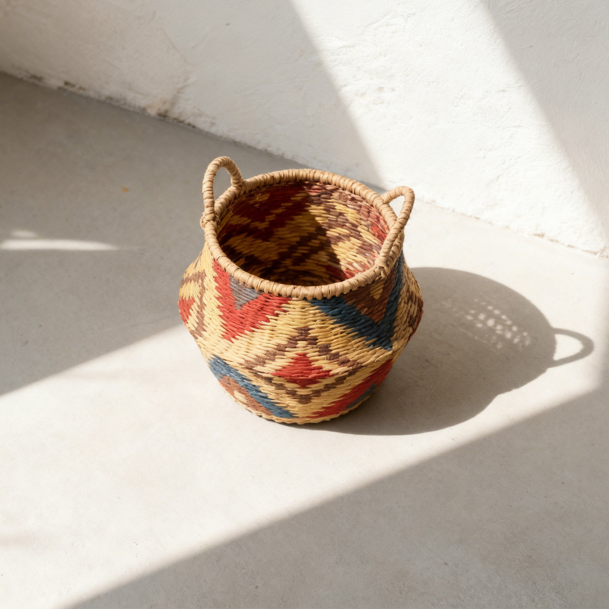 내추럴 라탄 수납 바구니 2개 세트