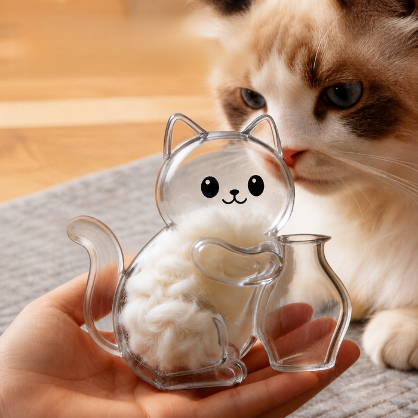 고양이 모양의 냉장고용 자석