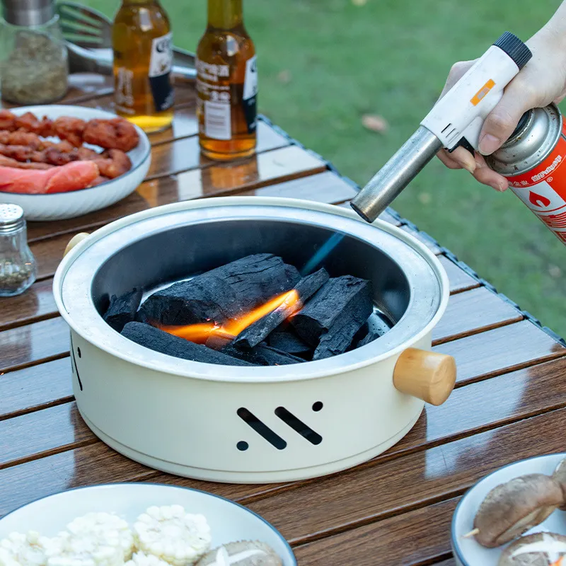 휴대용 야외 바베큐 그릴 가정용 소형 숯불 구이 그릴 다기능 캠핑 바베큐