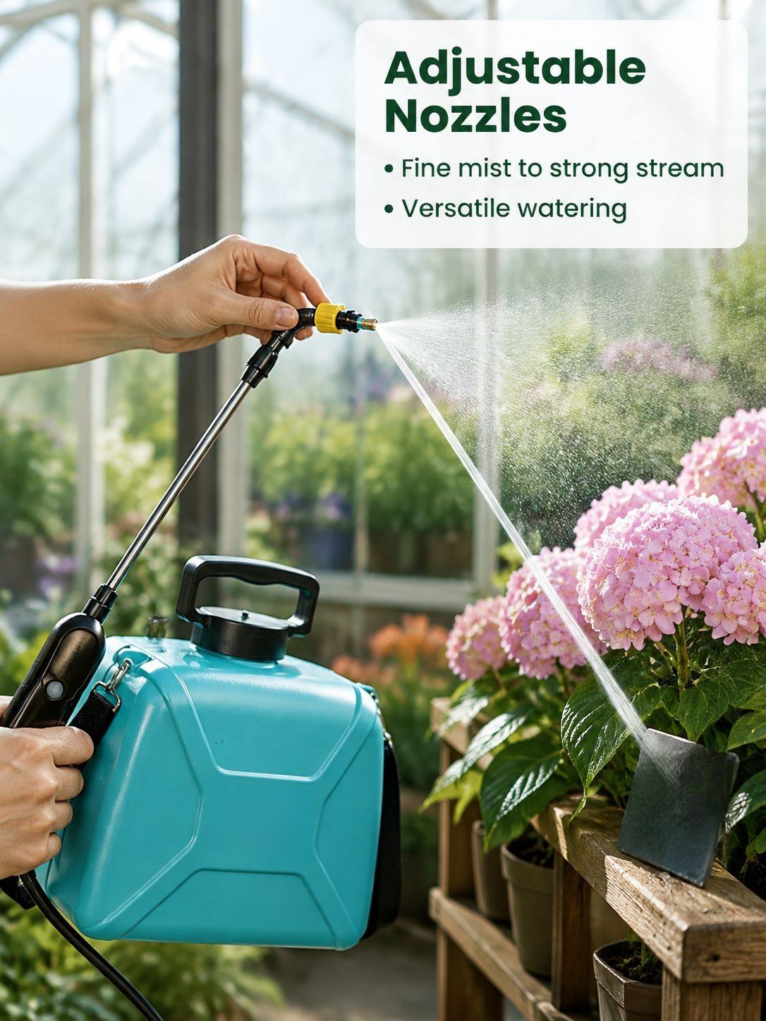 Home disinfection with electric sprayer