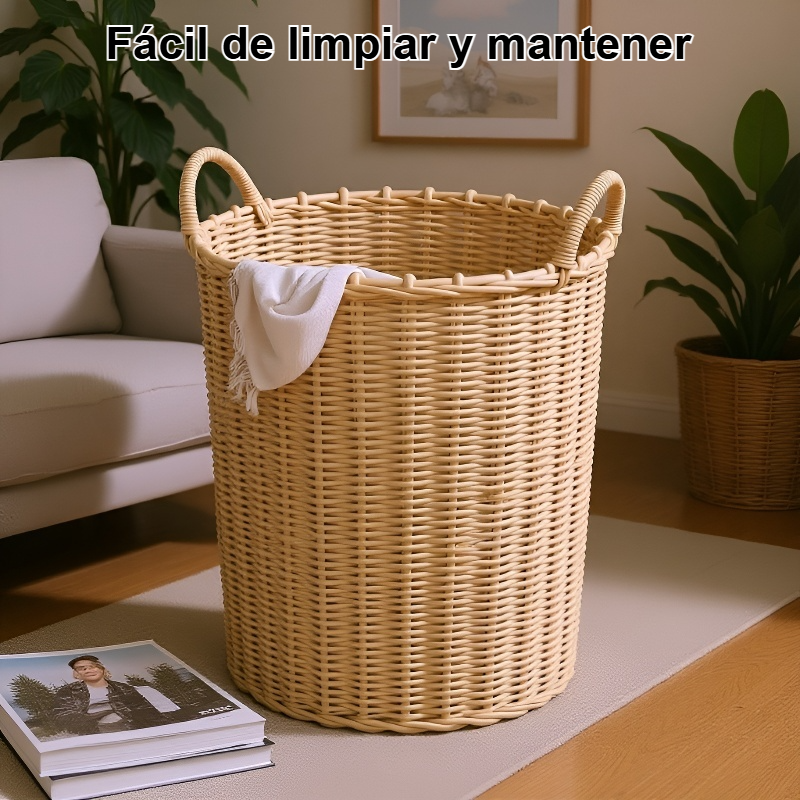 Cesto para ropa sucia con asas cómodas y fáciles de transportar