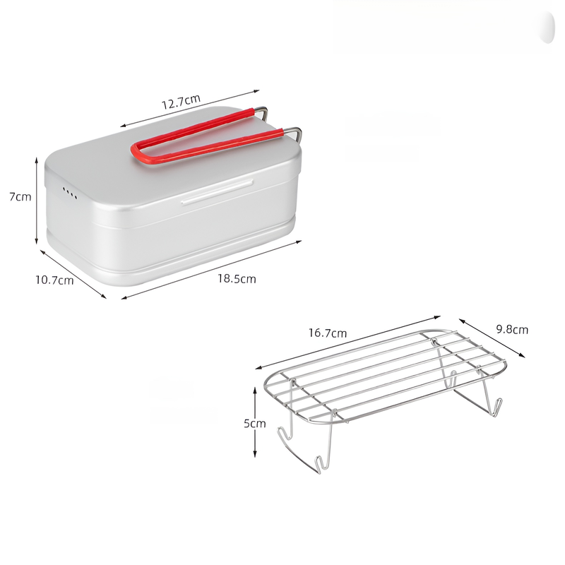 キャンプ用多機能アルミ弁当箱