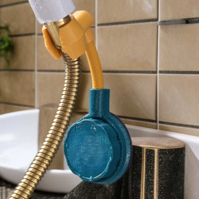 흡착컵이 있는 조절식 샤워 헤드 거치대