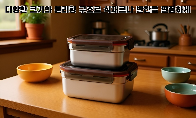 304 스테인리스 스틸 냉장고 수납함 전면 이미지