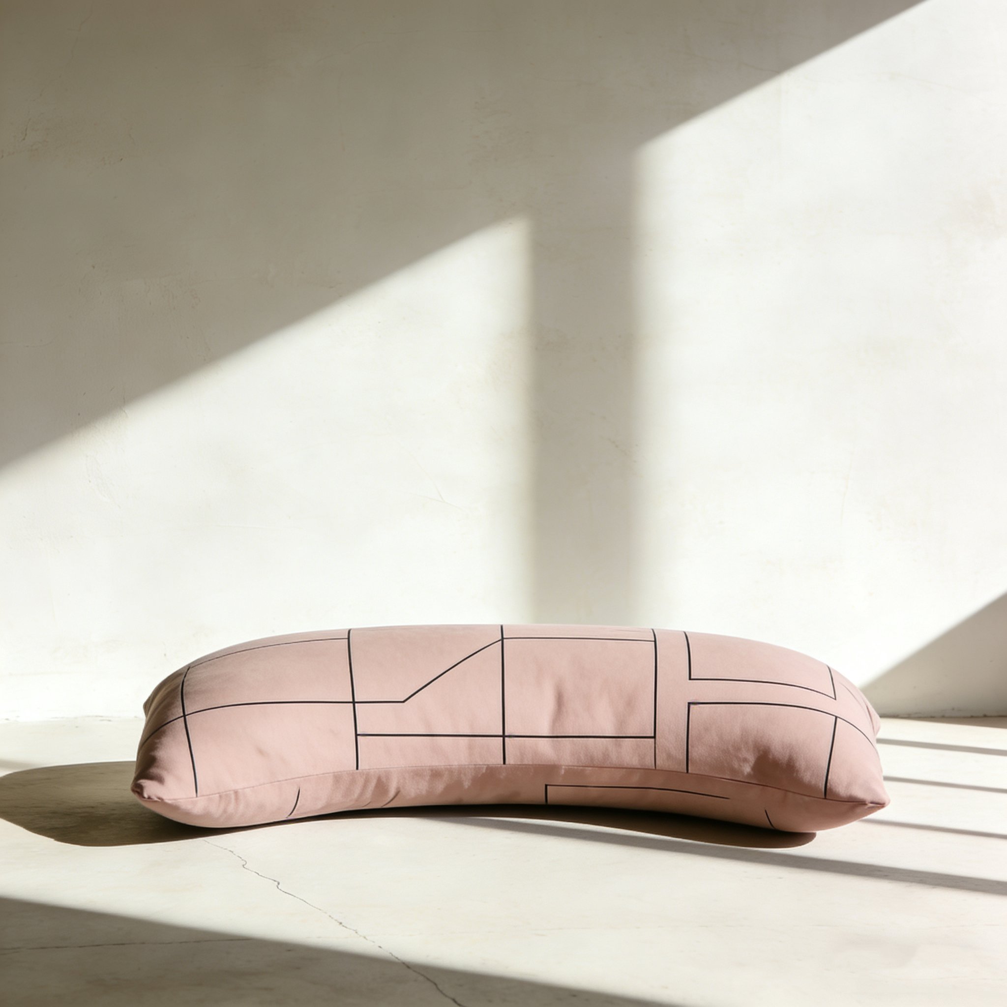 Detalle de textura suave de almohada rosada