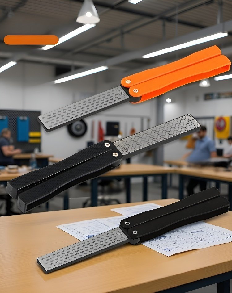 Ergonomic handle of fan-shaped sharpener