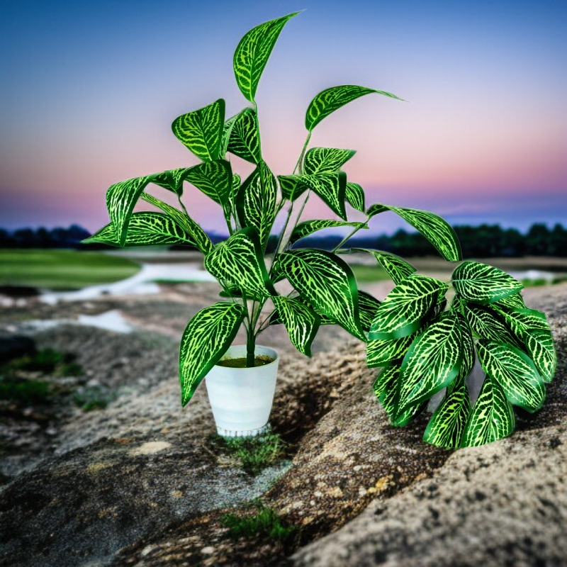 モンステラ人工植物 鉢植え リビングデコレーション