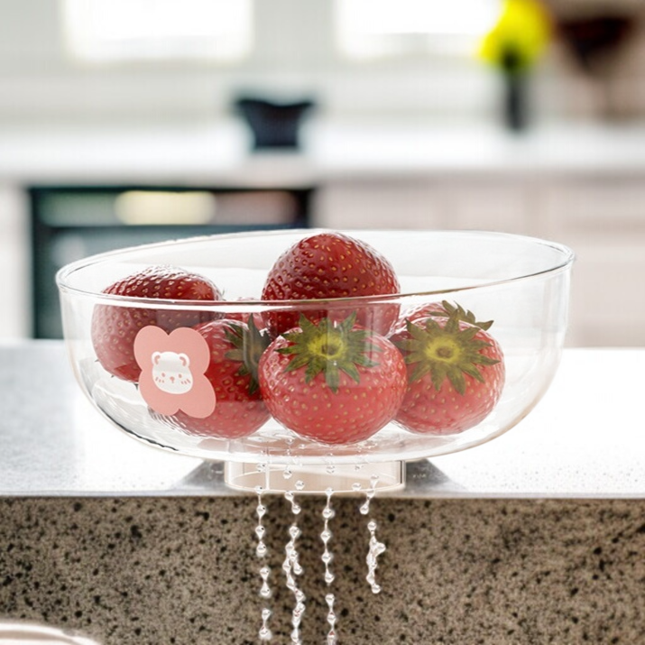 가정용 비주얼 발 높은 과일 접시 물빠짐 과일 화분 거실 과일 간식 수납기