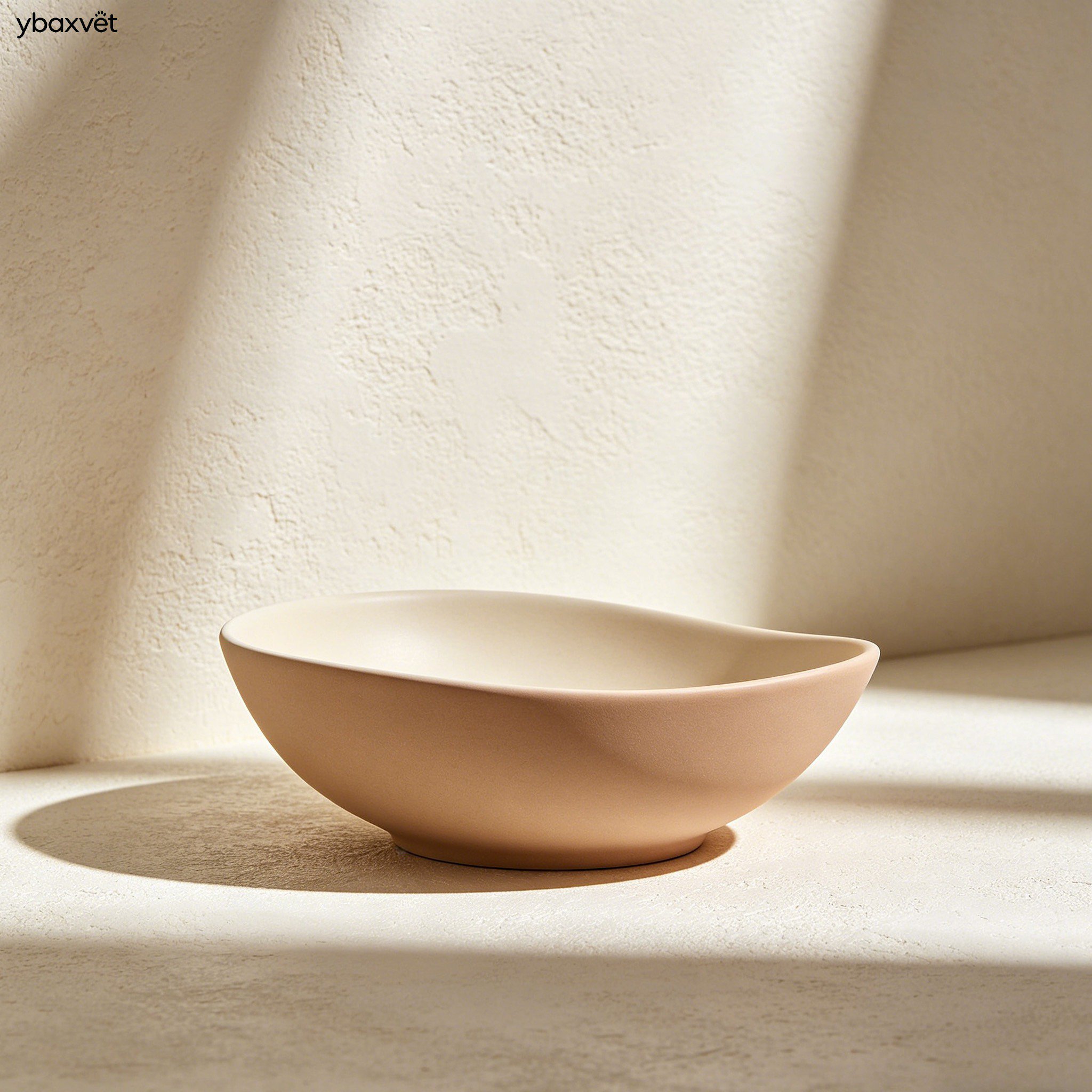 Handcrafted ceramic bowl with unique organic shape