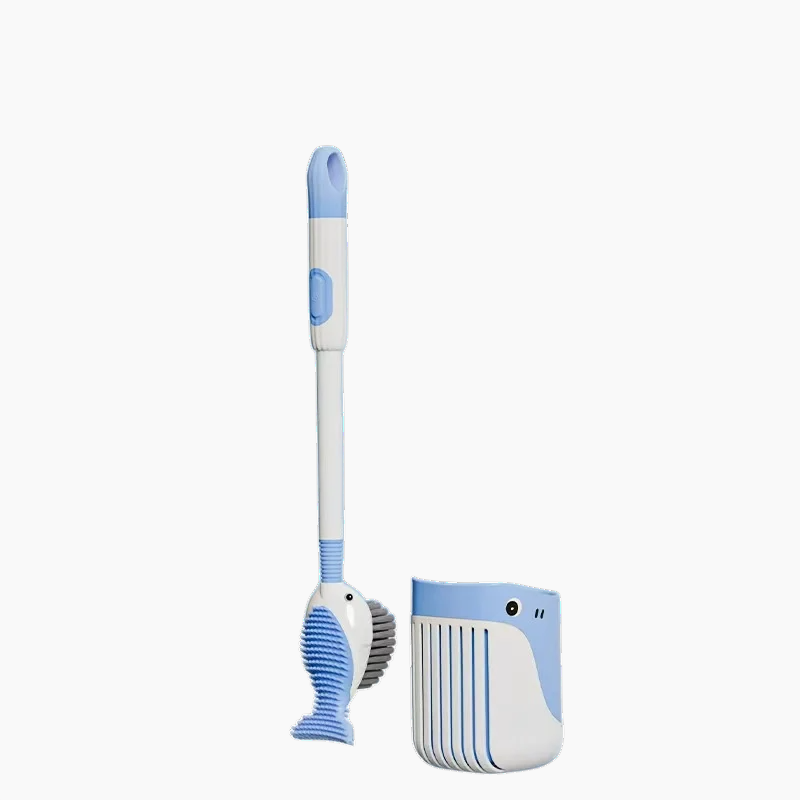 손쉬운 얼룩 제거 변기 브러쉬 흡착판 청소 세트 스프레이 실리콘 변기 브러쉬 받침대