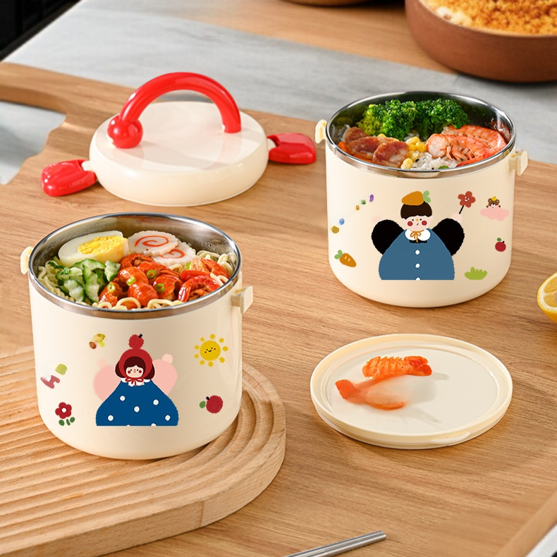 큐티 베이비 도시락 휴대용 보온도시락 직장인 런치 스텐도시락