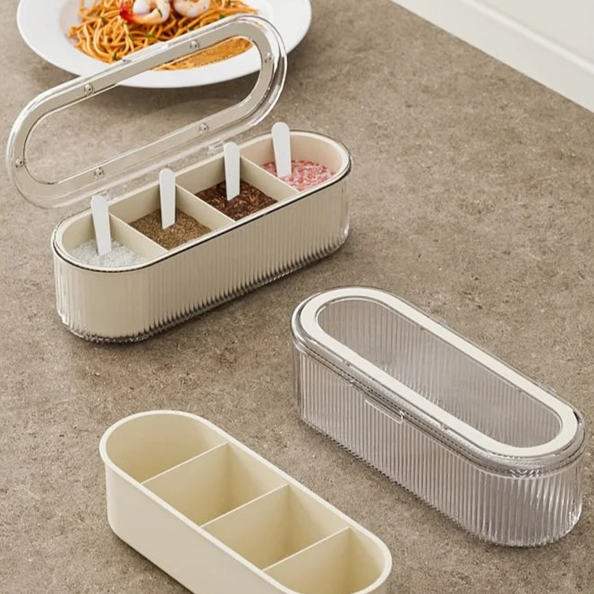 厨房带勺子调料盒