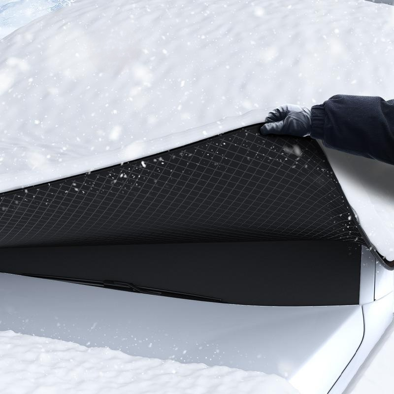 Car snow shield magnetic thickened car cover anti-frost and snow cover, car windshield snow shield a