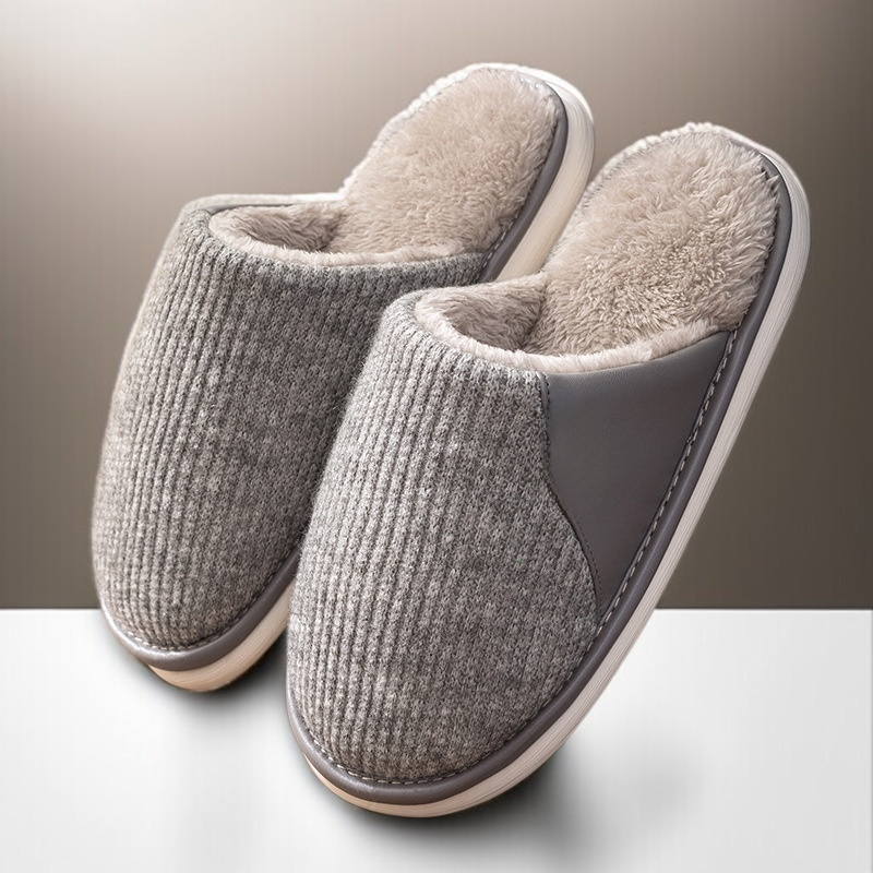 秋冬室內保暖加絨拖鞋
