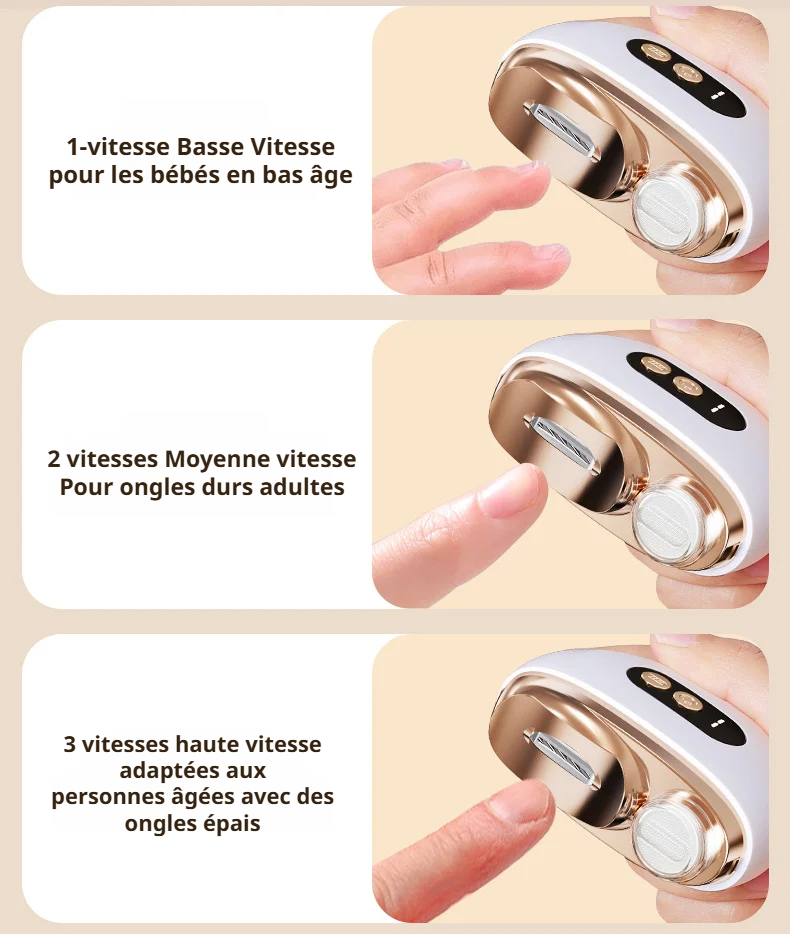 Coupe-ongles rechargeable avec design élégant