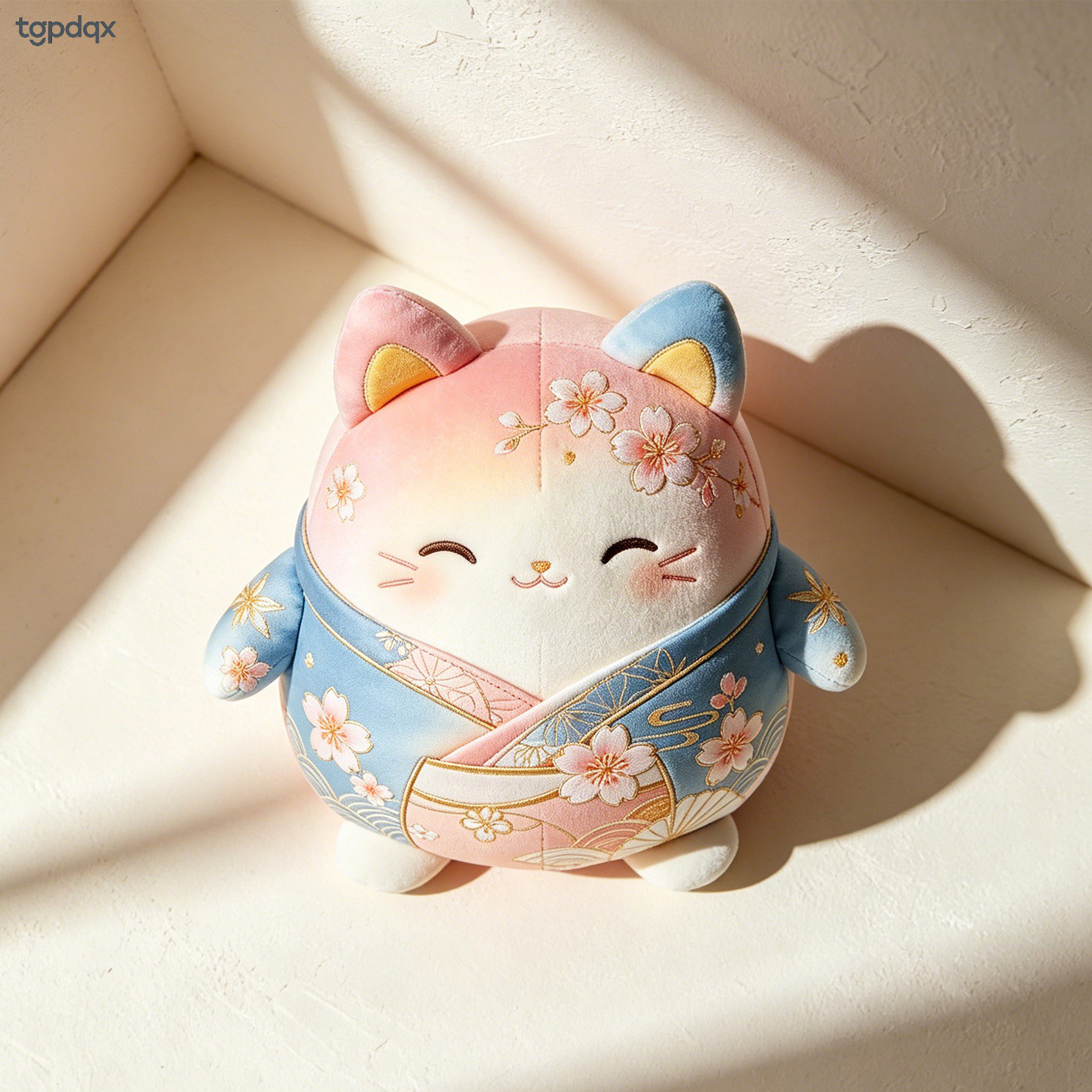 桜の猫のぬいぐるみ