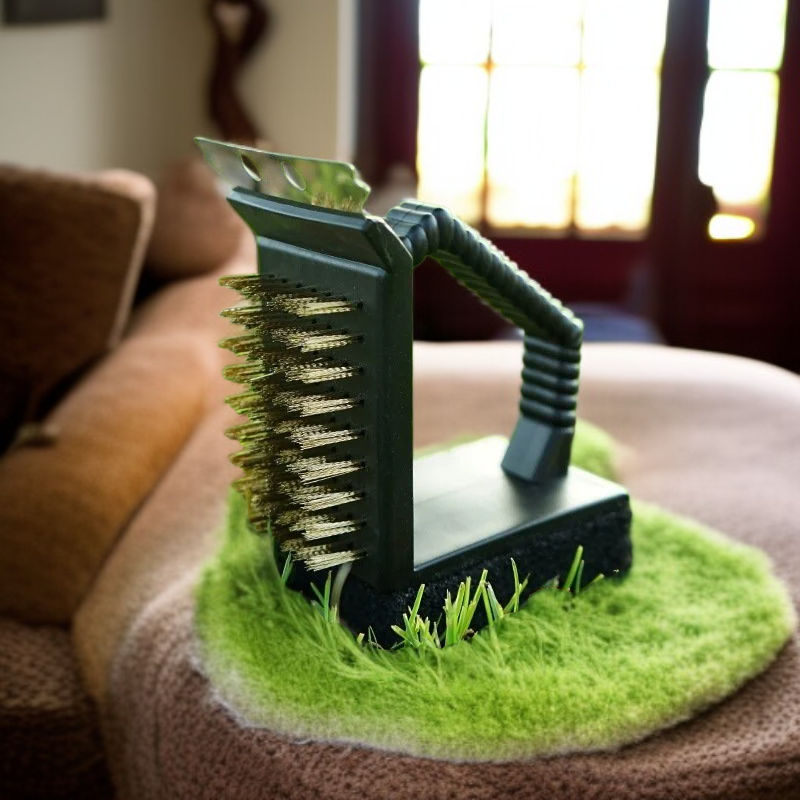 바베큐 브러쉬 직각 삼각 청소 브러쉬 브론즈 브러쉬 캠핑 및 야외 요리에 적합