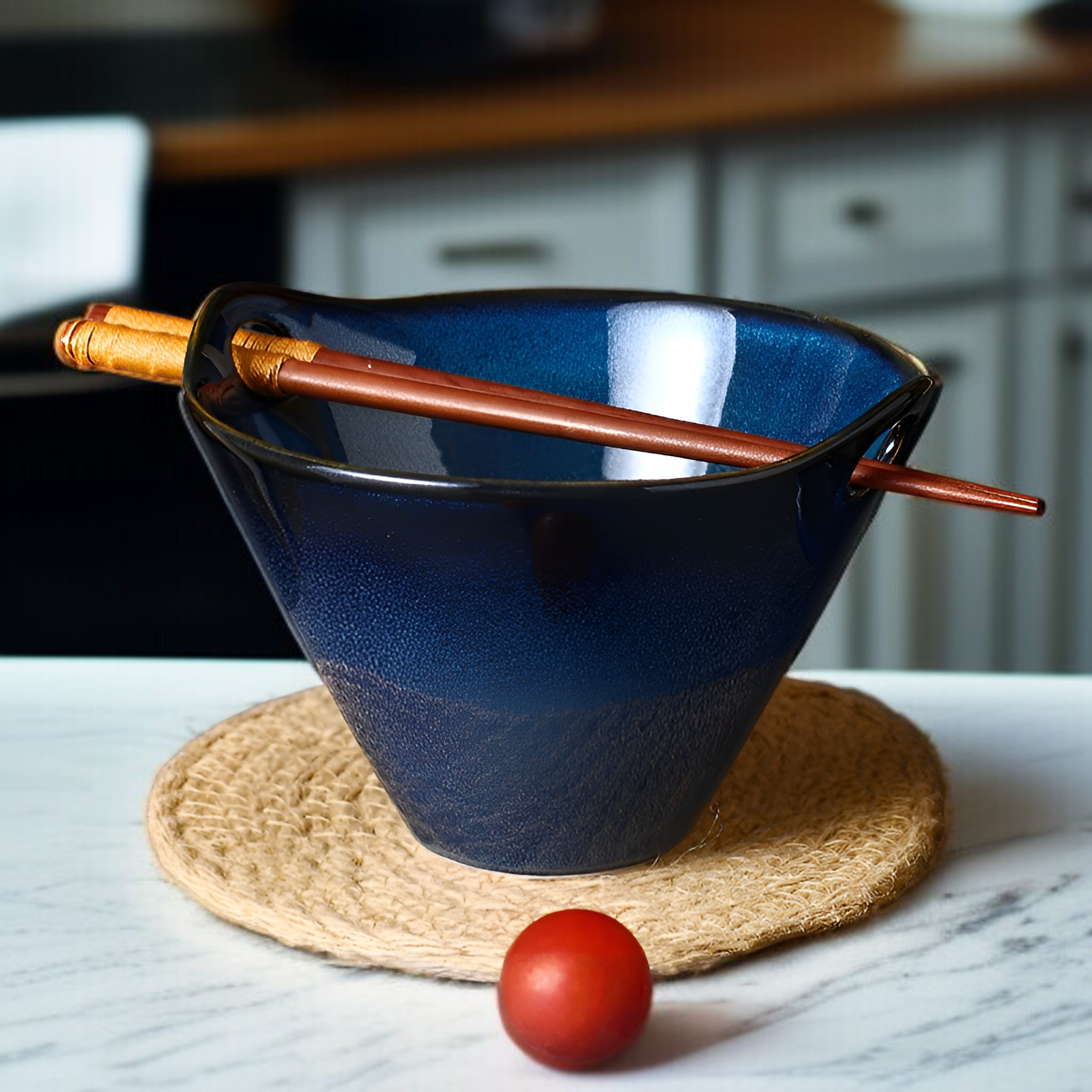 日本の窯麺鉢陶器帽子鉢家庭用ラーメン鉢両耳鉢創作食器食用麺鉢スープ鉢サラダ鉢