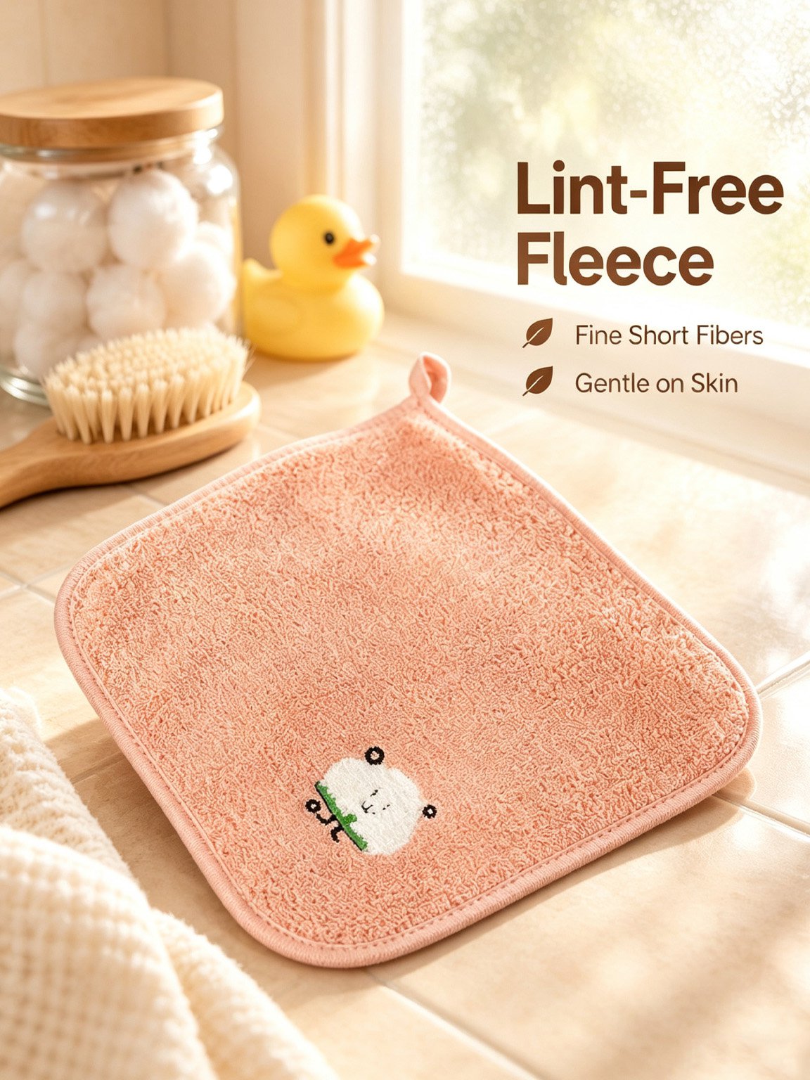 Gentle kids washcloth suitable for delicate skin