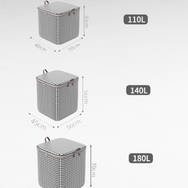 Eco-friendly Fabric Quilt and Blanket Storage Organizer, Foldable Storage Bag for Home Use