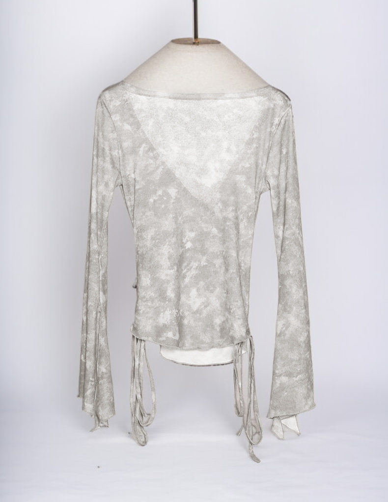 トレンド感あるレトロリボンとタイダイ柄の組み合わせ