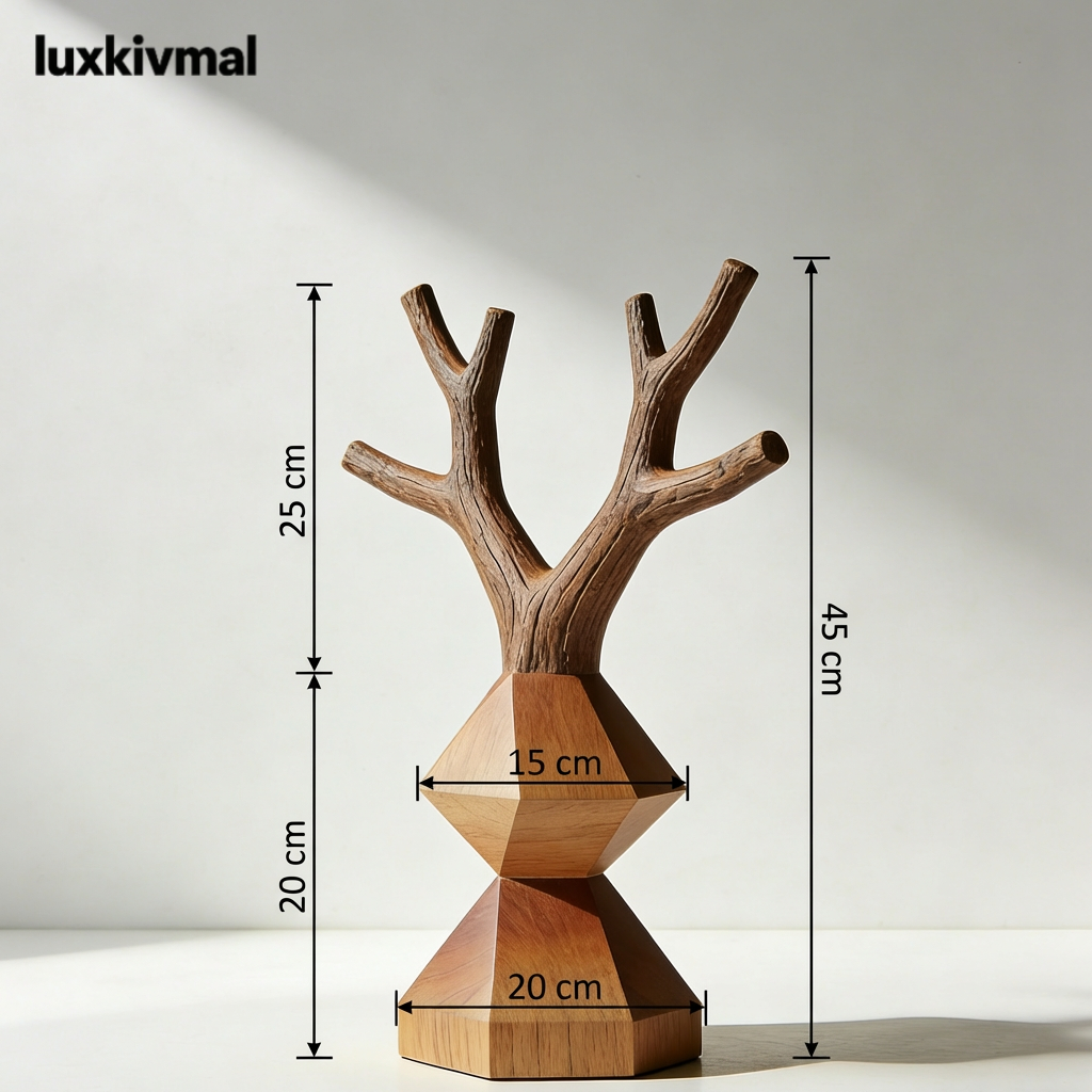 แหวนไม้ดีไซน์เรขาคณิตสวยหรู