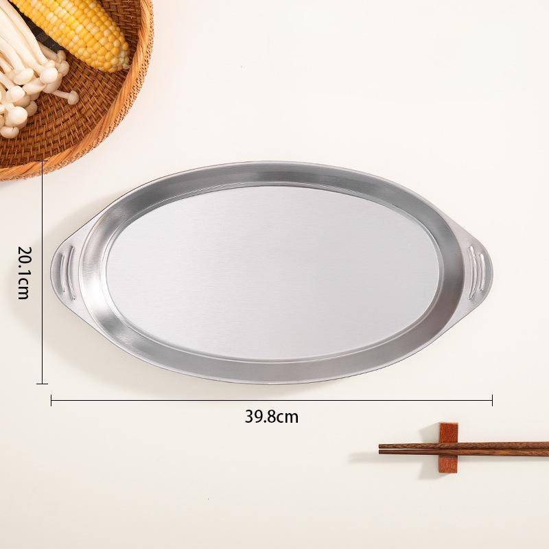 ステンレス製オーバルプレート