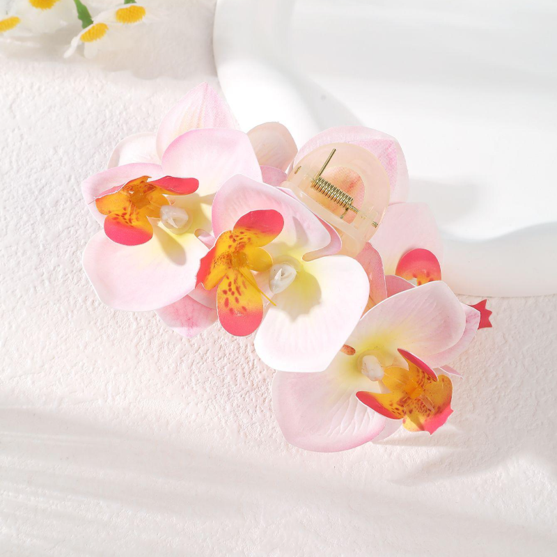 花柄ヘアクリップ