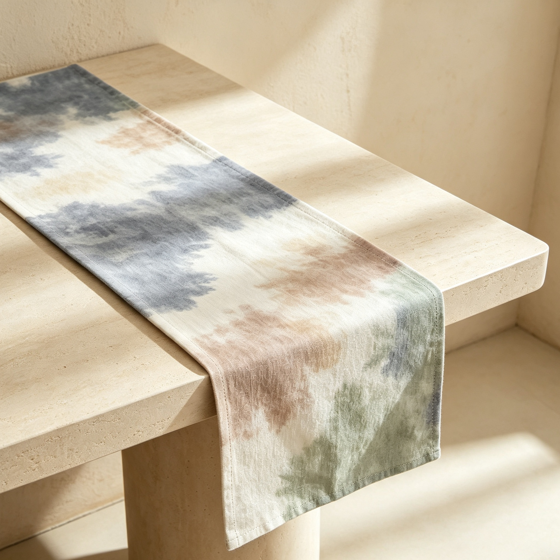 Tie-dyed table runners (2 pieces)
