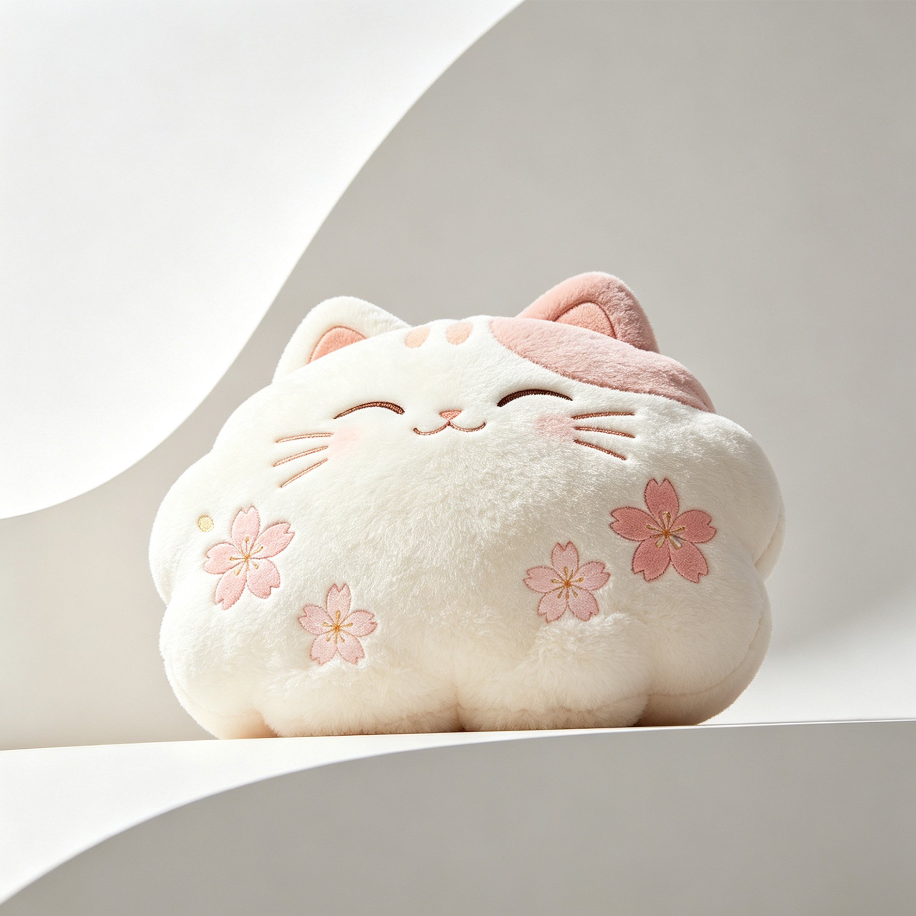 桜の猫雲ぬいぐるみ