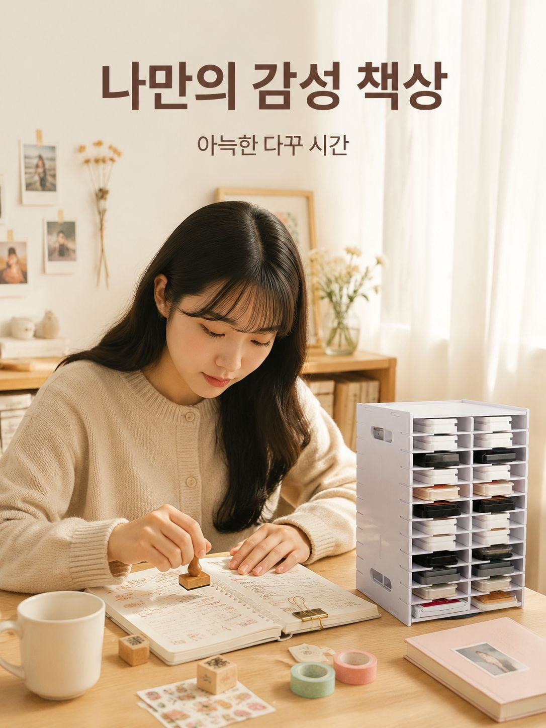 서랍 속 공간 절약 소품 수납함