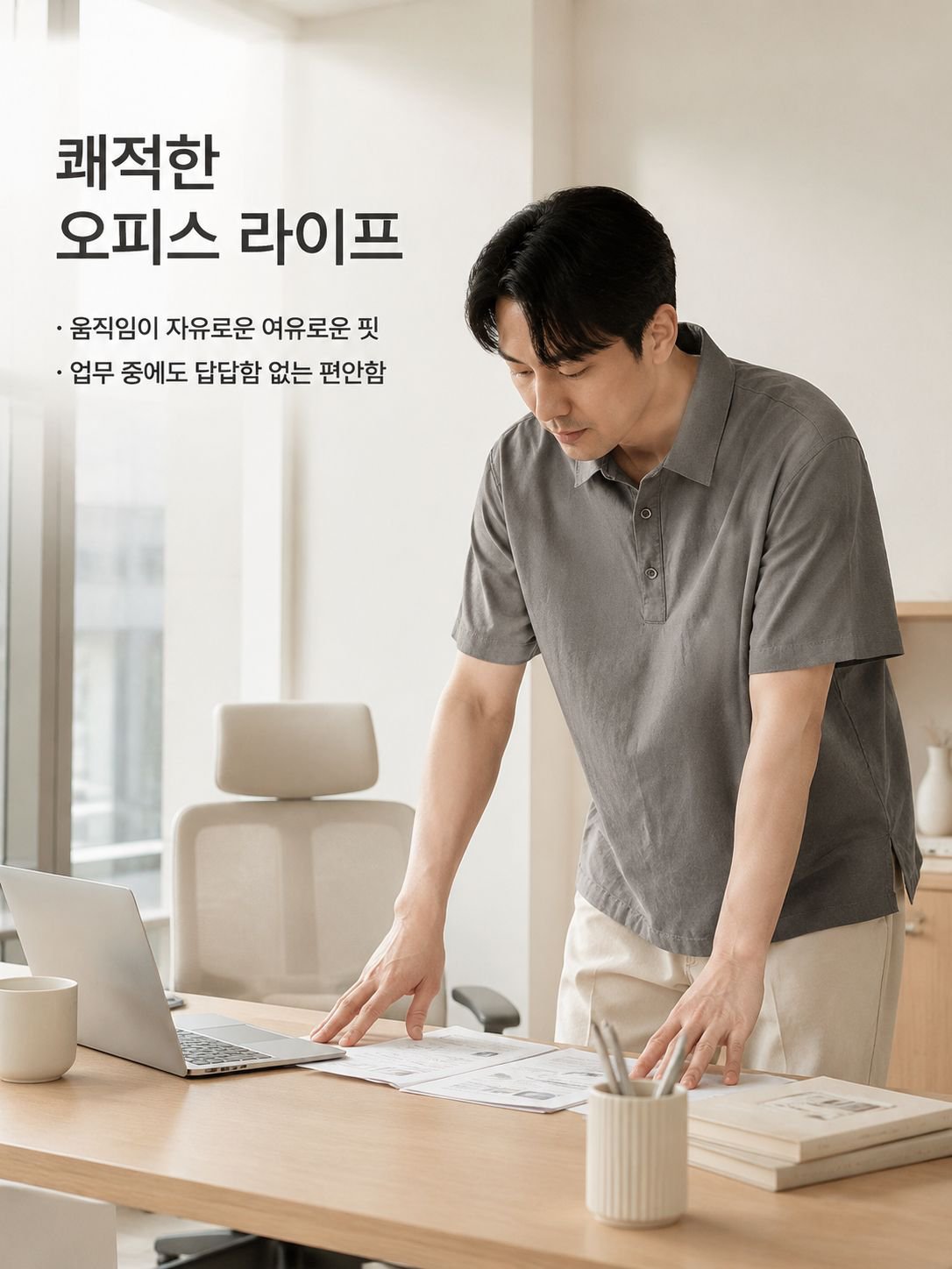 데일리 캐주얼 남성 린넨 셔츠 코디