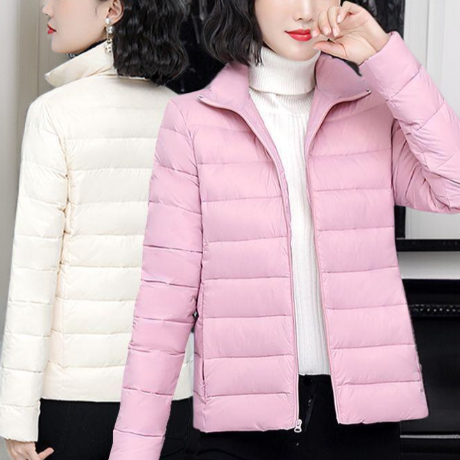 여성 슬림 패딩 얇은 숏 겨울 코트 빅 사이즈 다운 패딩 겨울 패딩 빅 사이즈 코트