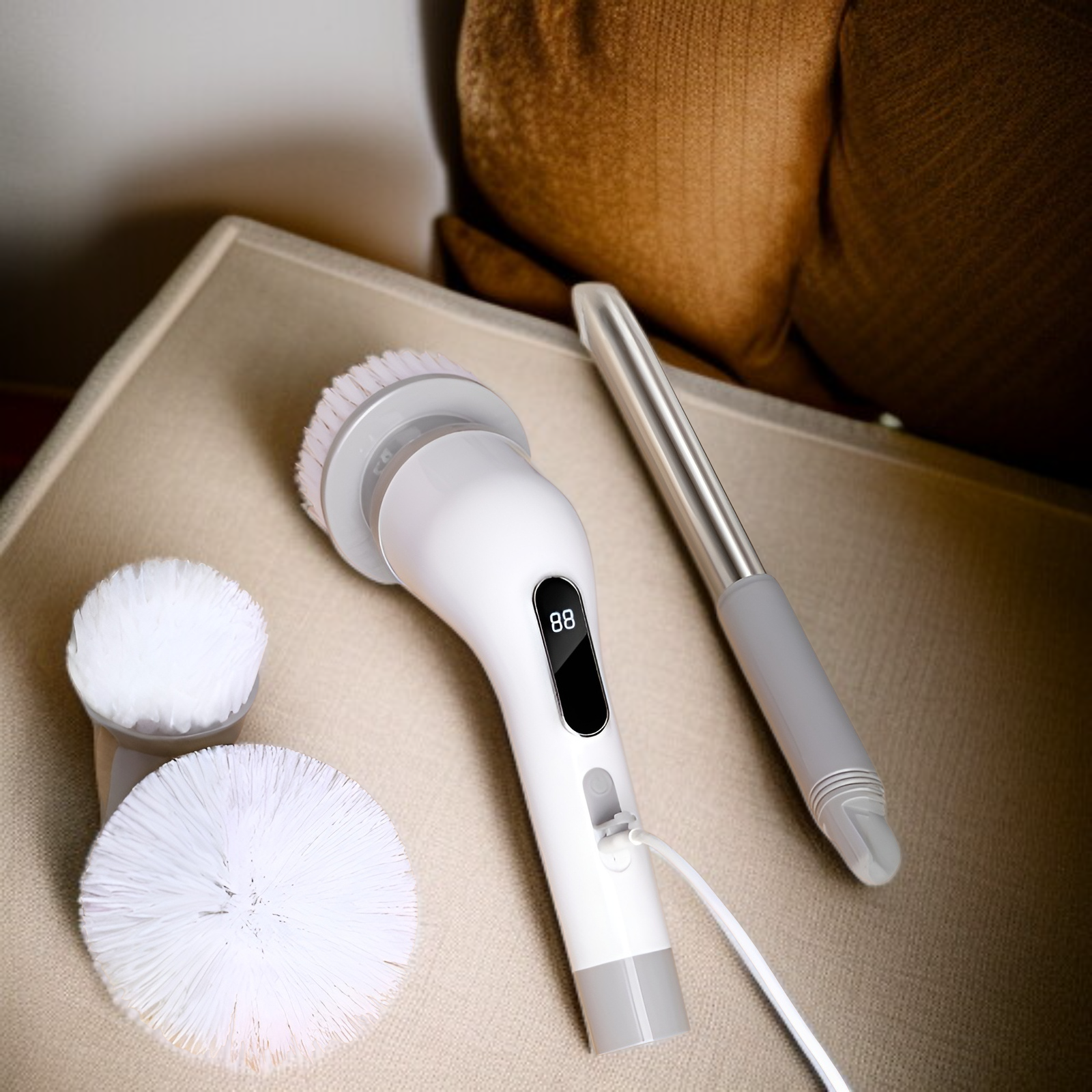 Kit de cepillo eléctrico multifuncional para limpiar cocina y baño