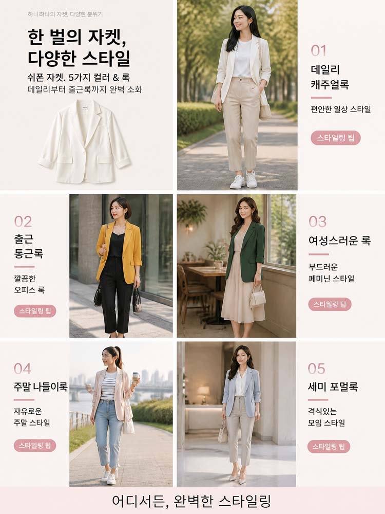 시원한 쉬폰 자외선차단 정장 상의