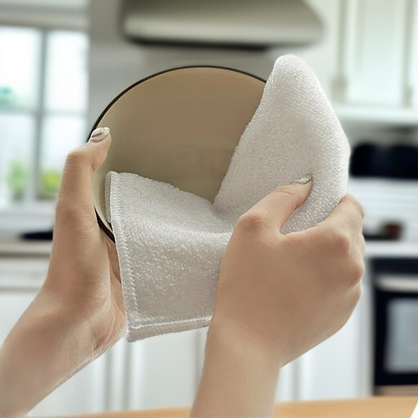 Nachhaltige Bambus-Küchenhandtücher waschbar, 30x26cm, 5 Stück