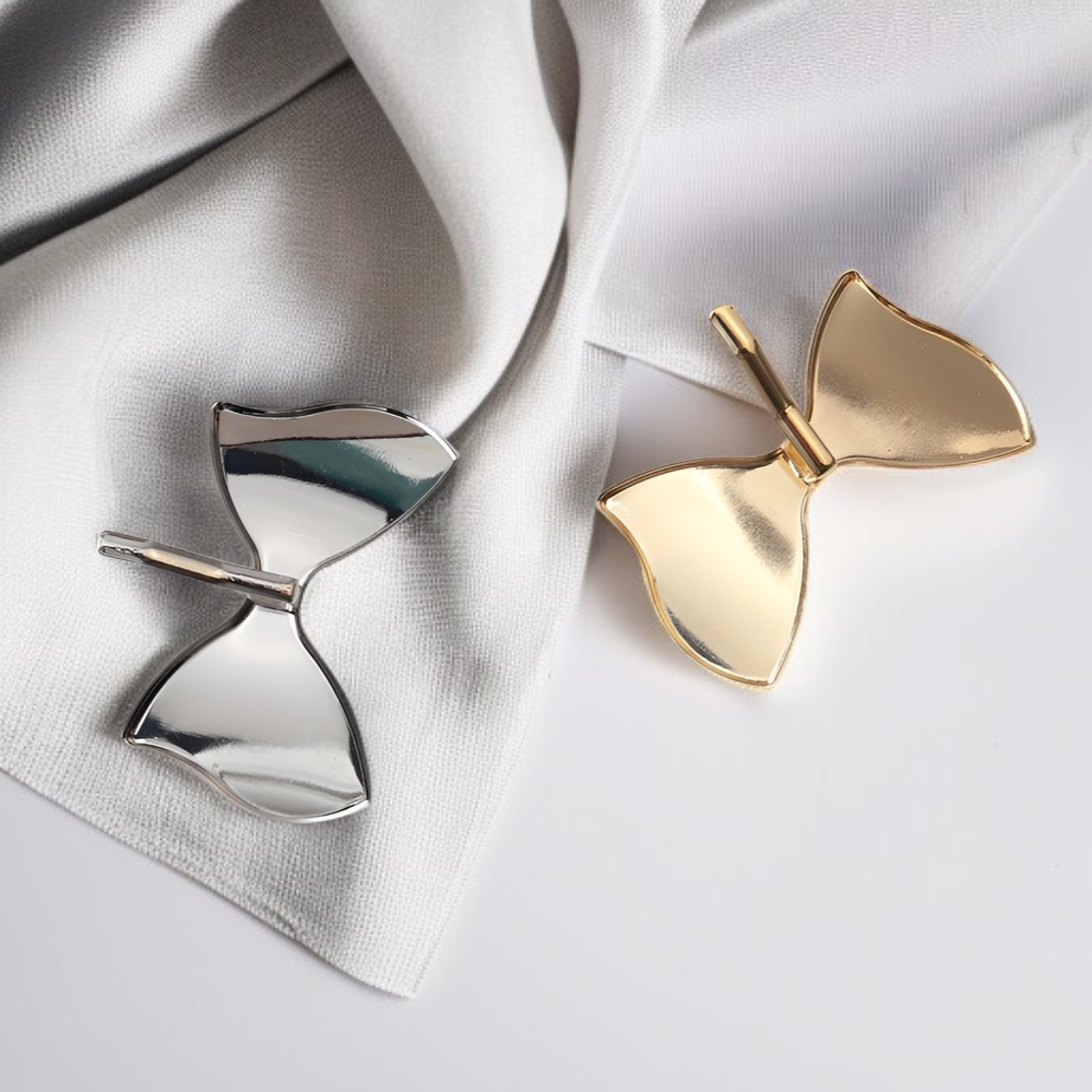 溶岩型の金属製ヘアクリップ