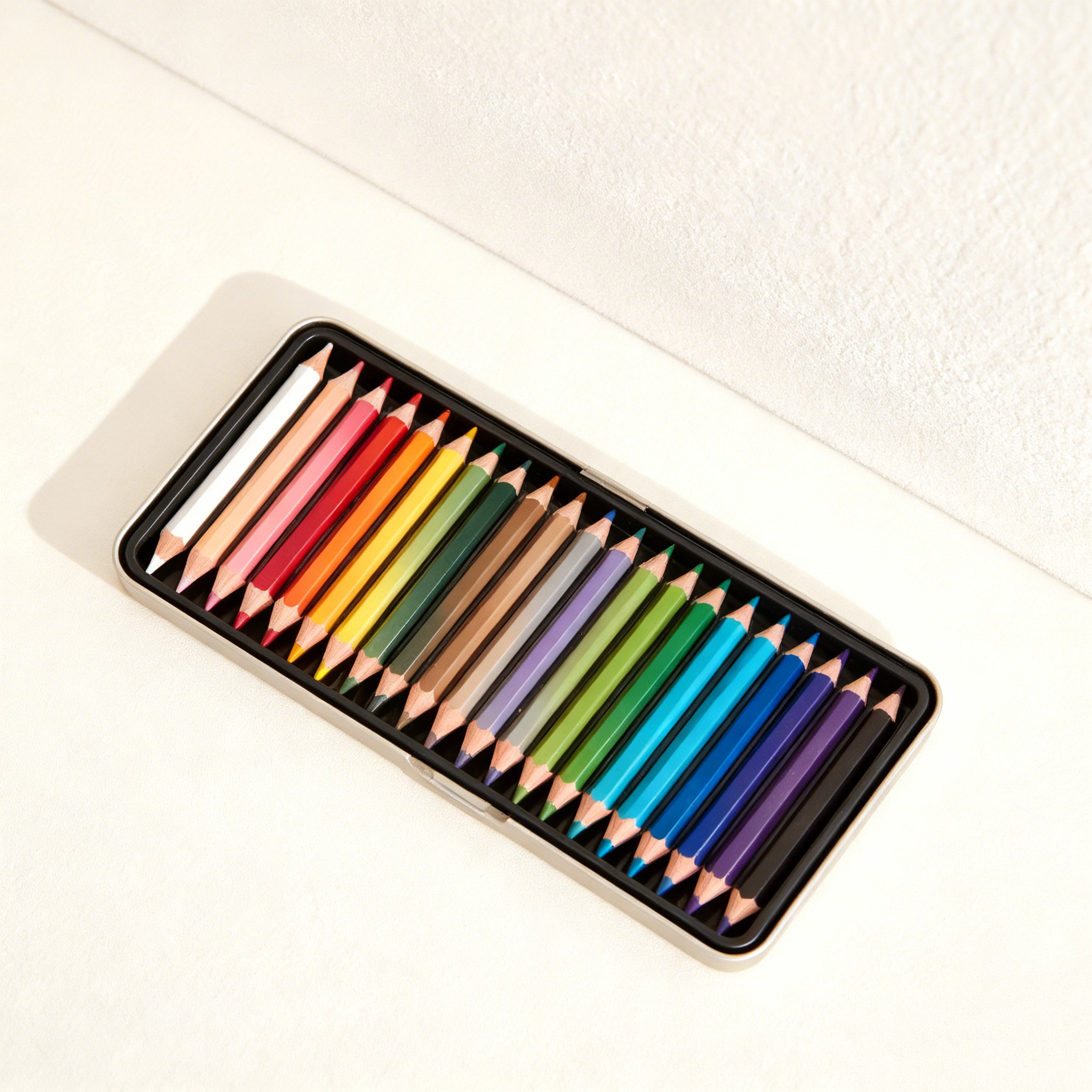 ดินสอสีสองด้านสำหรับวาดภาพ สีสันสดใส