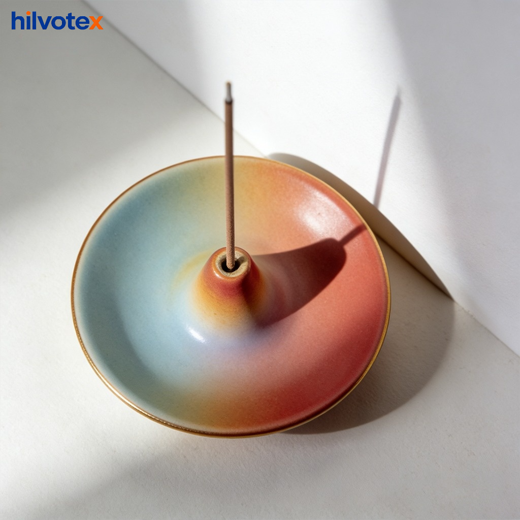 Ceramic decorative incense holder