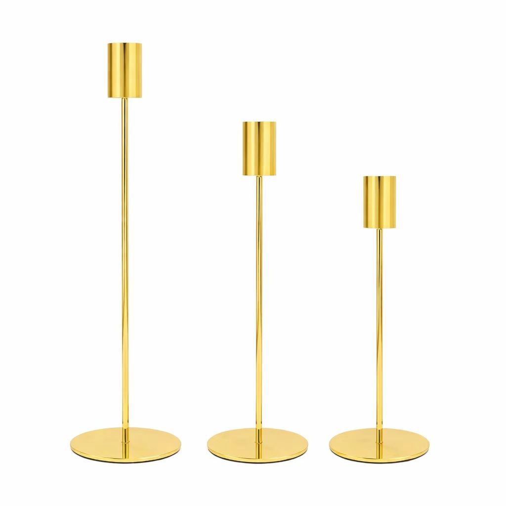 European Style Gold Metal Candle Holder