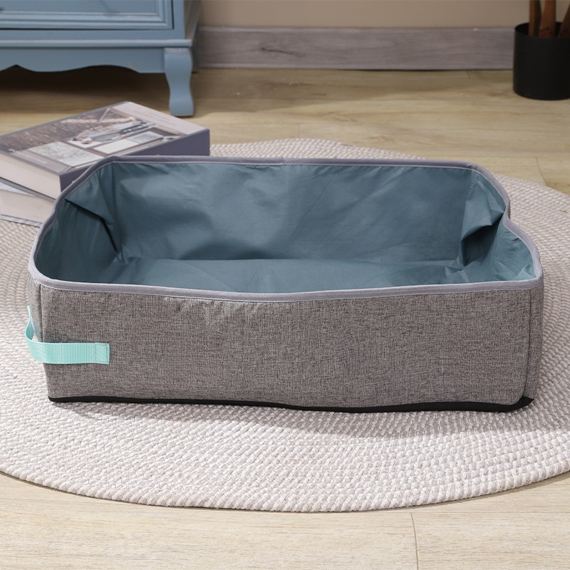 Semi-Enclosed Foldable Cat Litter Box