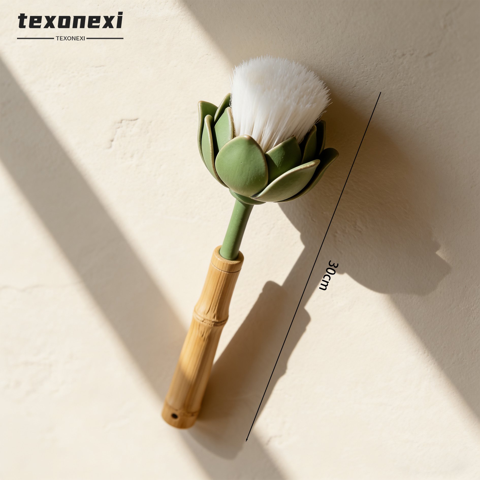 แปรงถ้วยขนนุ่มซิลิโคนด้ามจับยาว