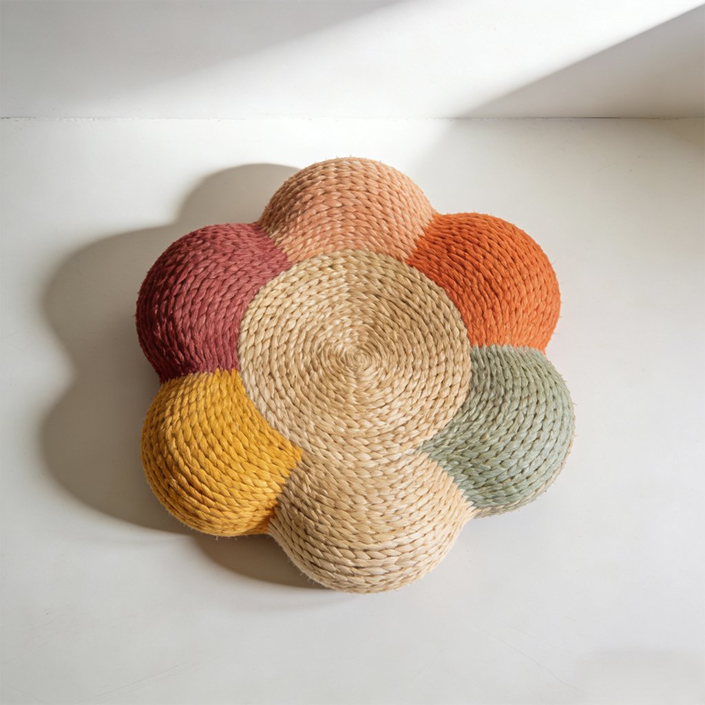 천연 라탄 수제 방석 세트 전체 이미지