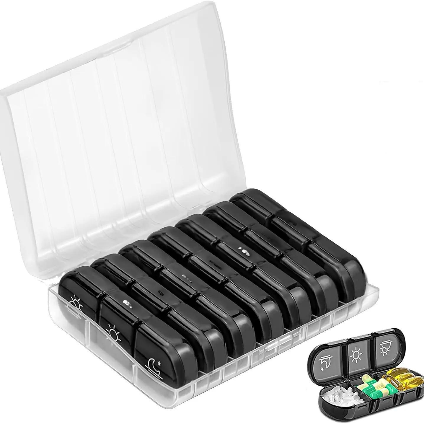 Rainbow 21-Compartment Weekly Pill Organizer