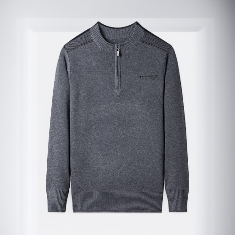 남성용 터틀넥 스웨터 소재 확대 이미지