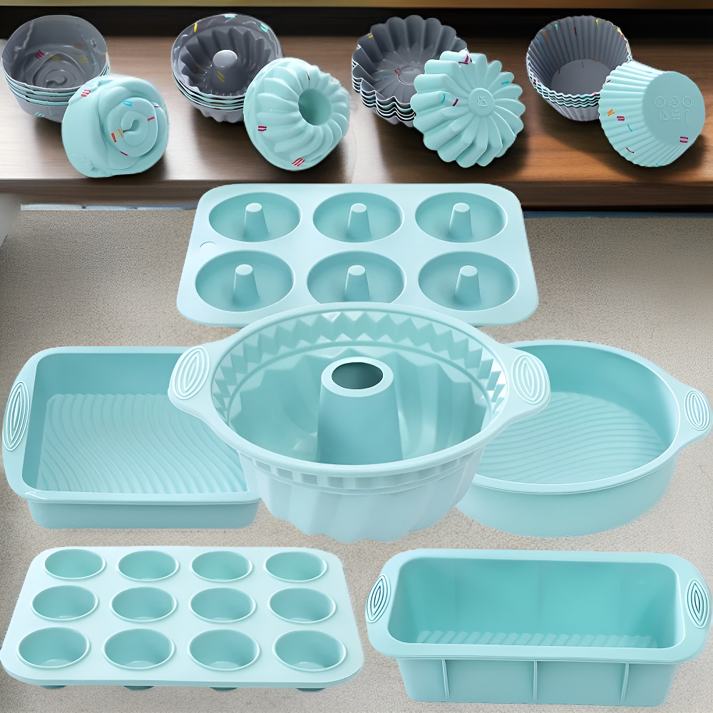 ชุดอุปกรณ์อบขนมซิลิโคนคุณภาพสูง สำหรับเค้ก มัฟฟิน โดนัท และถาดอบ